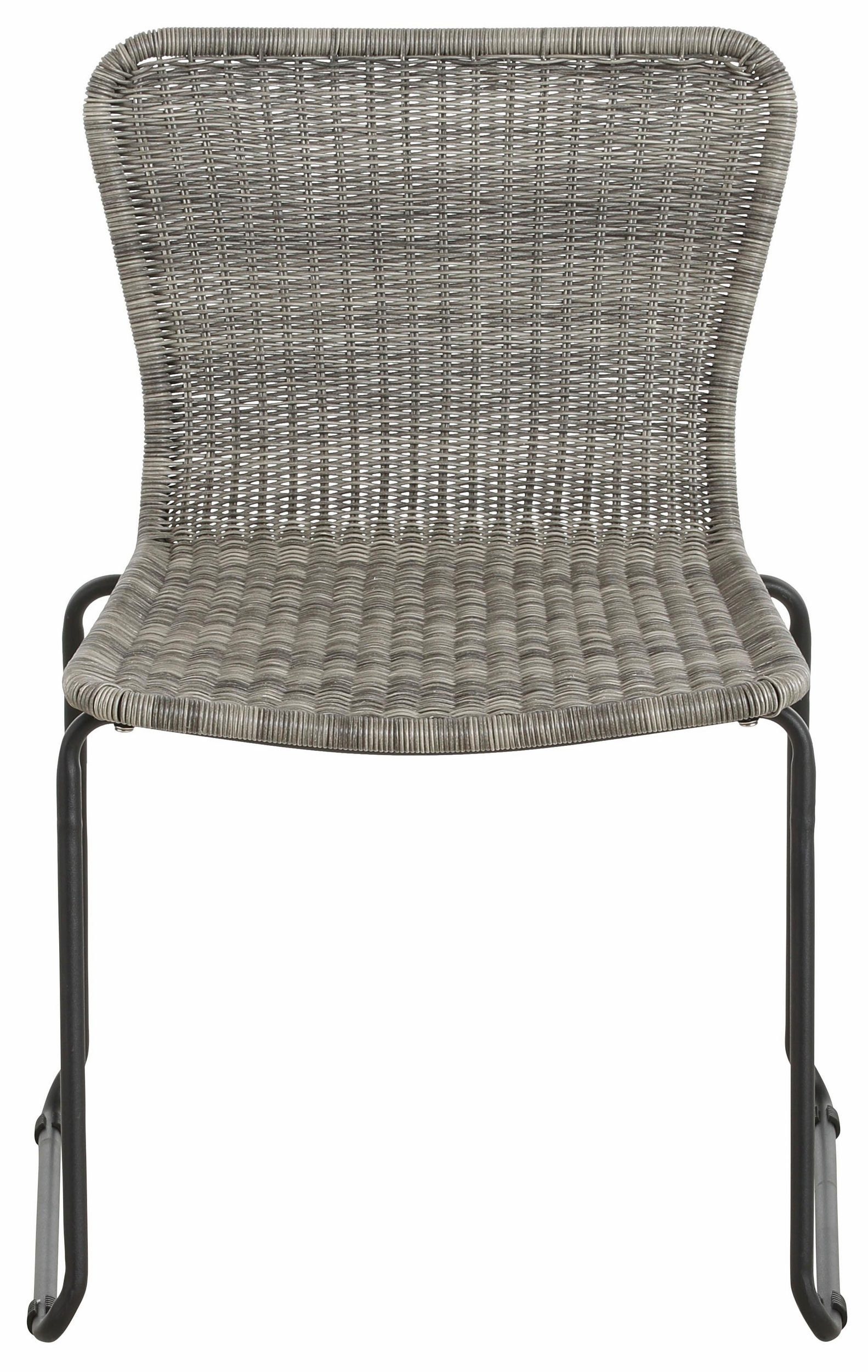 loft24 Rattanstuhl, Keine Armlehne, Gestell aus Metall, Sitzhöhe 44 cm