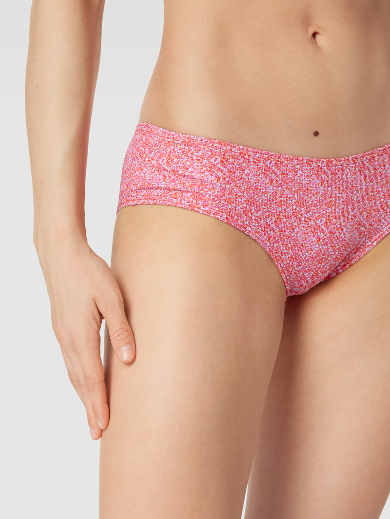 Bikini-Hose mit Allover-Muster Modell 'KRIBI' in pink