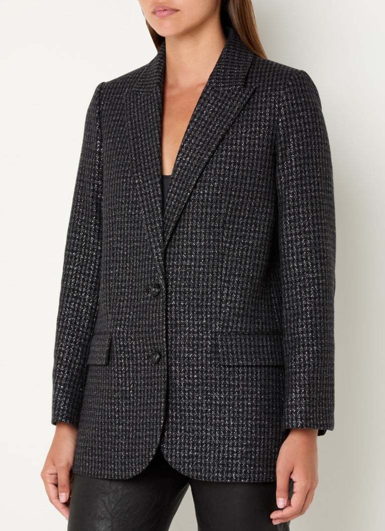 Zadig&Voltaire Viva -villasekoitteinen bleiseri, jossa lurexia ja läpälliset taskut.