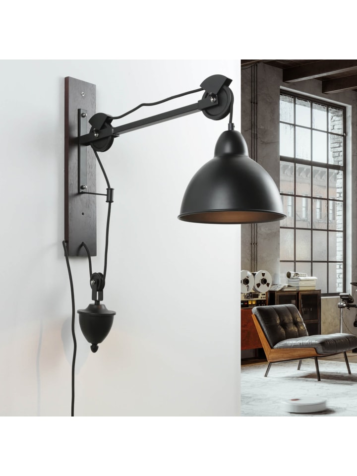 Licht-Erlebnisse Wandlampe in Natur Schwarz günstig kaufen onesize