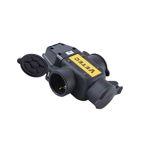 Bloque de enchufes triples de pared Vetec 46.525.00 sin cable