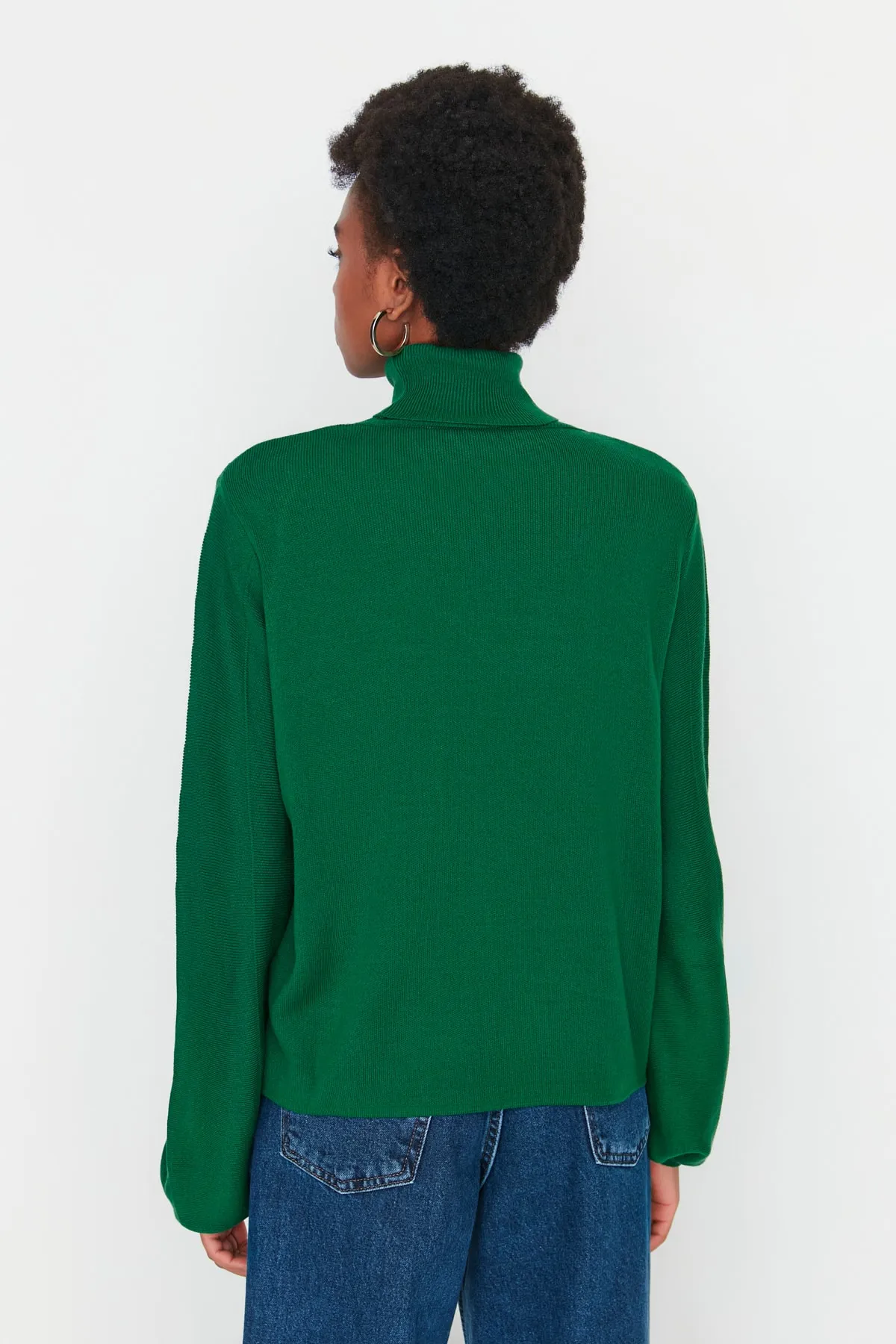 Trendyol Collection  Smaragdgrüner Basic Rollkragenpullover TWOAW21KZ0485