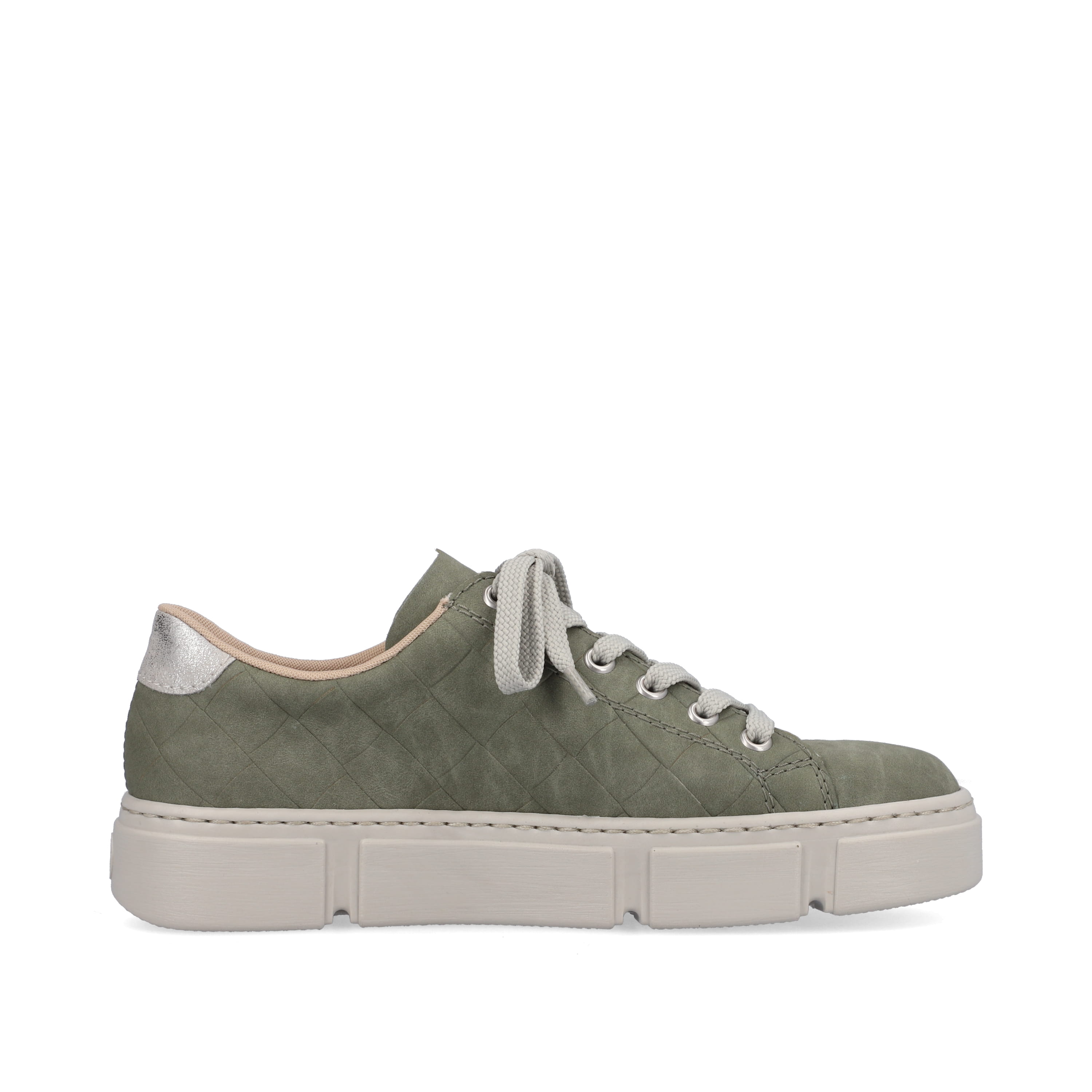 Rieker Damen Sneaker Low olivgrün-sandbeige
