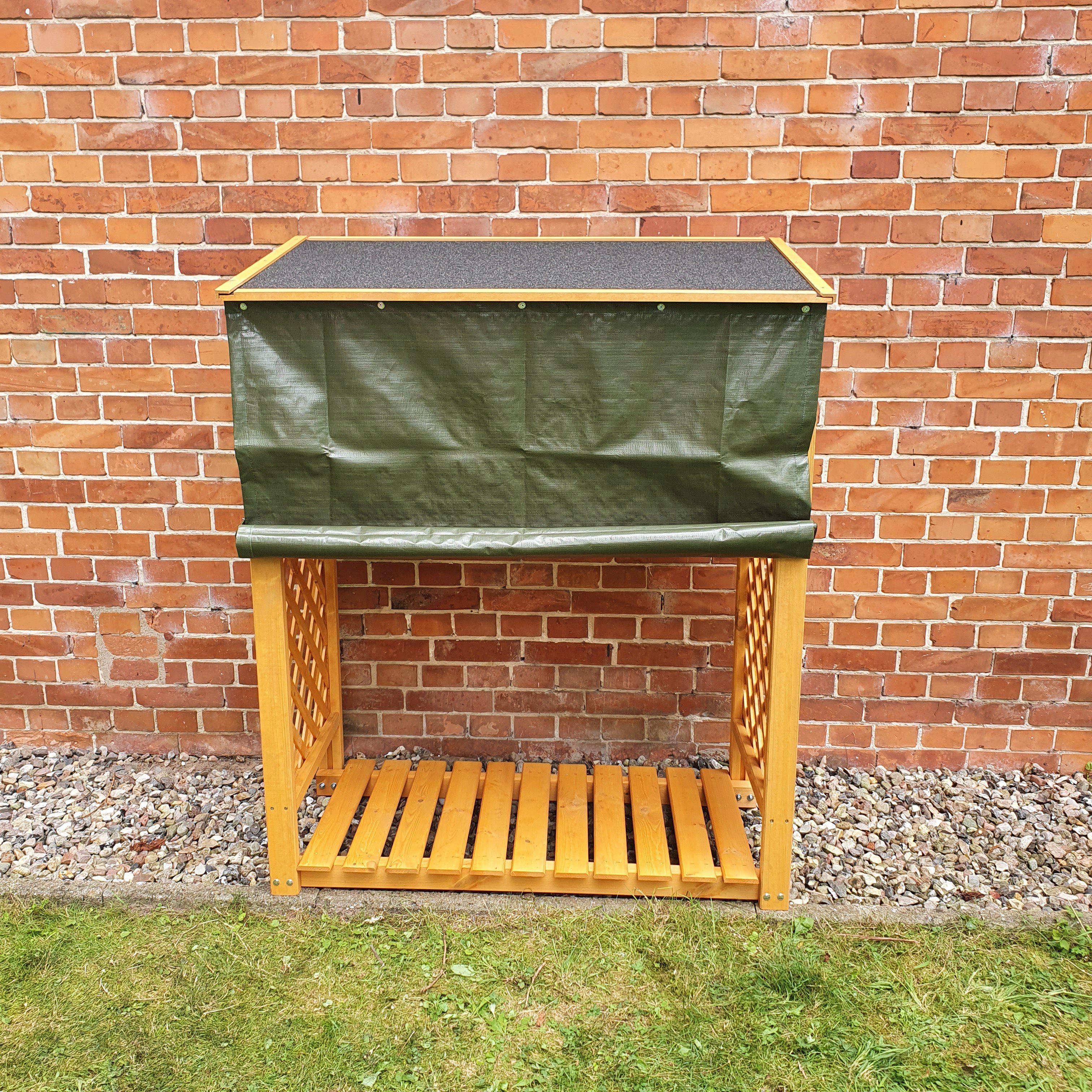 promadino Kaminholzregal Speyer, BxTxH:119,5x68x148 cm, mit Wetterschutz