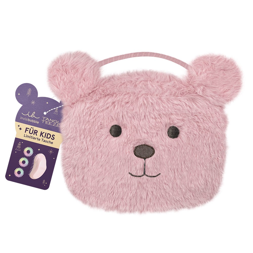 Tangle Teezer & Invisibobble Pink Teddy Kids Set