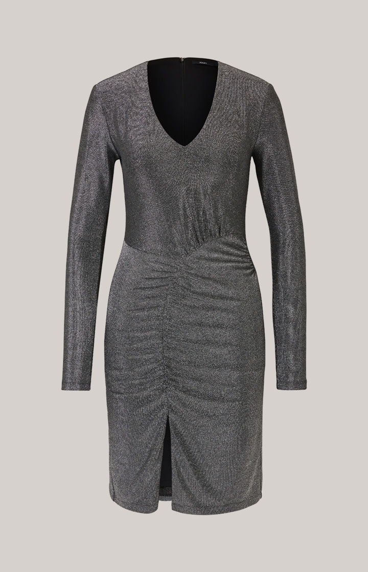 Lurex-Kleid in Grau-Glitzer