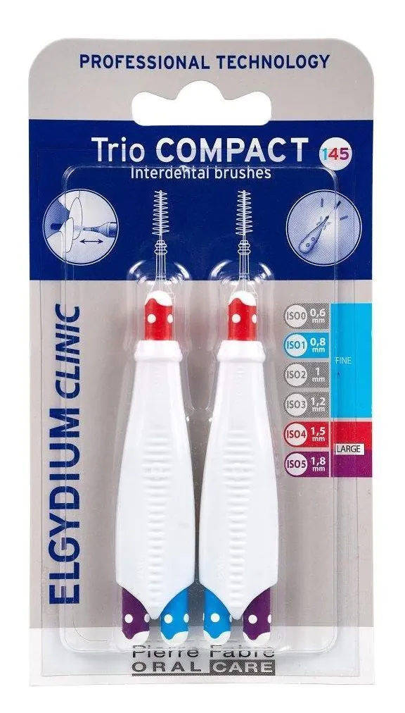 Elgydium Clinic Trio Compact 145 интерденталних четкица широке мешавине