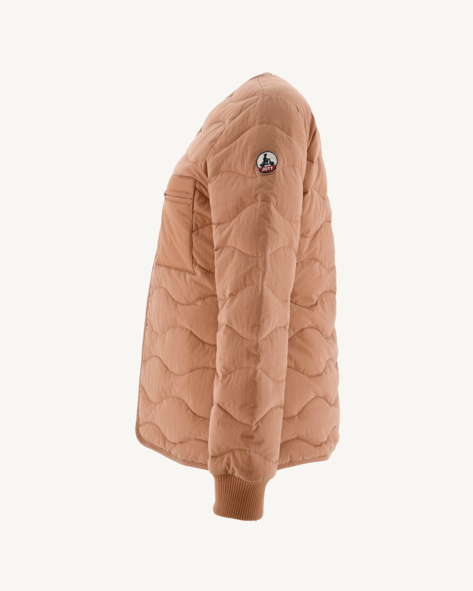 Veste zippée Col V Camel Alexia