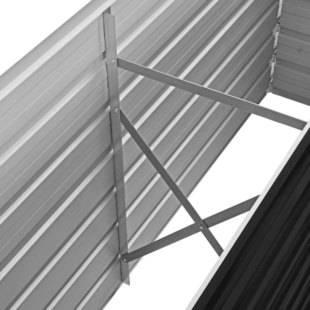 vidaXL Hochbeet Garten-Hochbeet Anthrazit 160 x 40 x 45 cm Verzinkter Stahl (1 St)