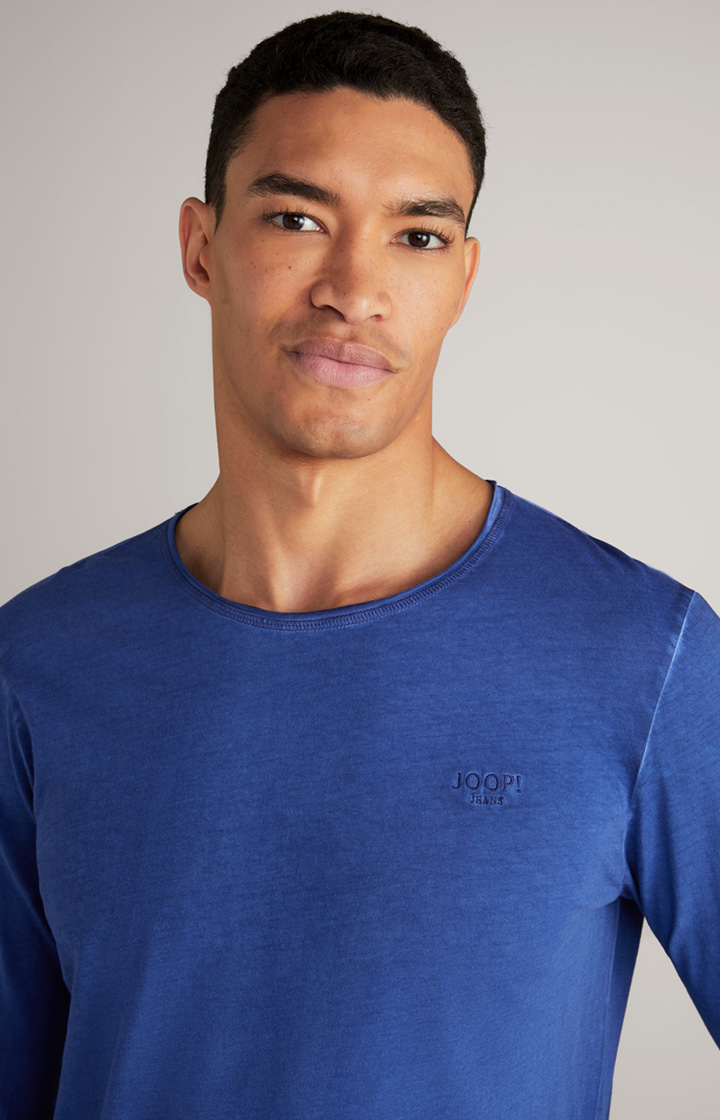 Longsleeve Carlos in Blau meliert