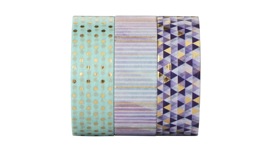Masking Tapes 1,5x500 cm, verschiedene Motive in 3er-Sets