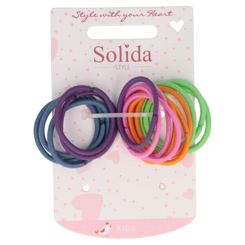 Solida Zopfabbinder Uni bunt 15 Stk.