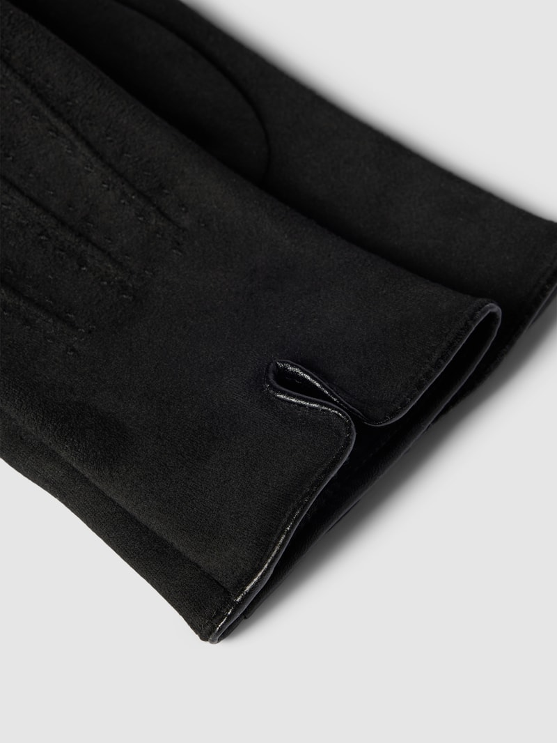 Handschuhe in unifarbenem Design in schwarz