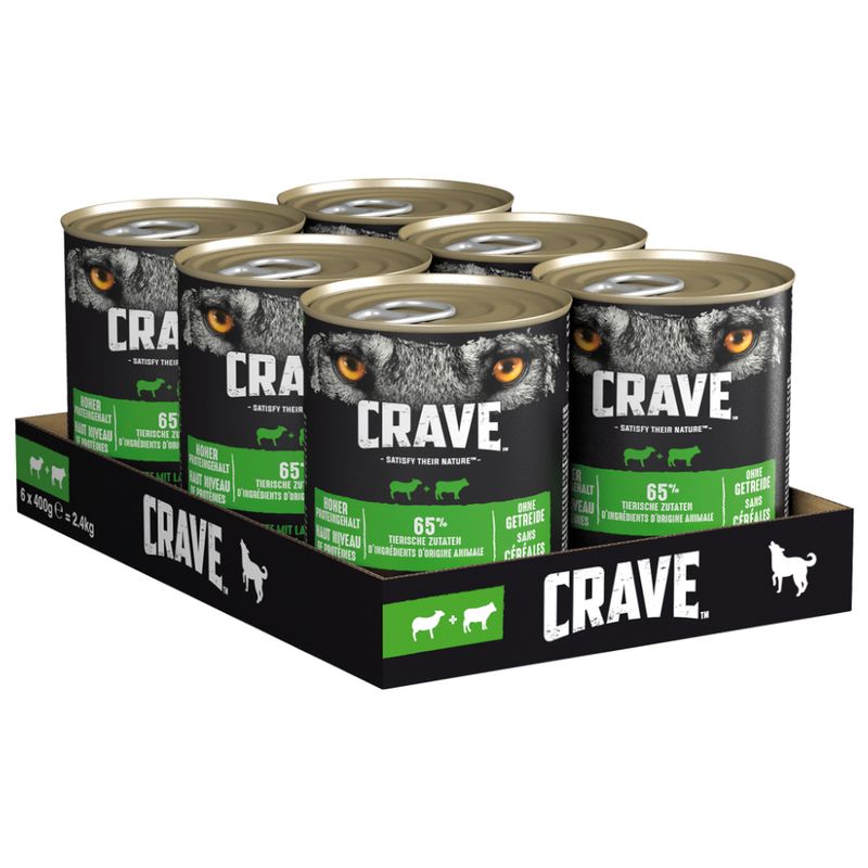 Sparpaket Crave Adult Hundefutter 24 x 400 g
