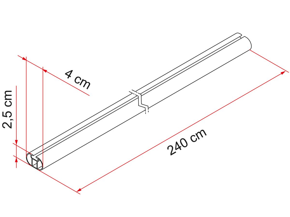 Fiamma Fixing Bar Pro L Montagerail