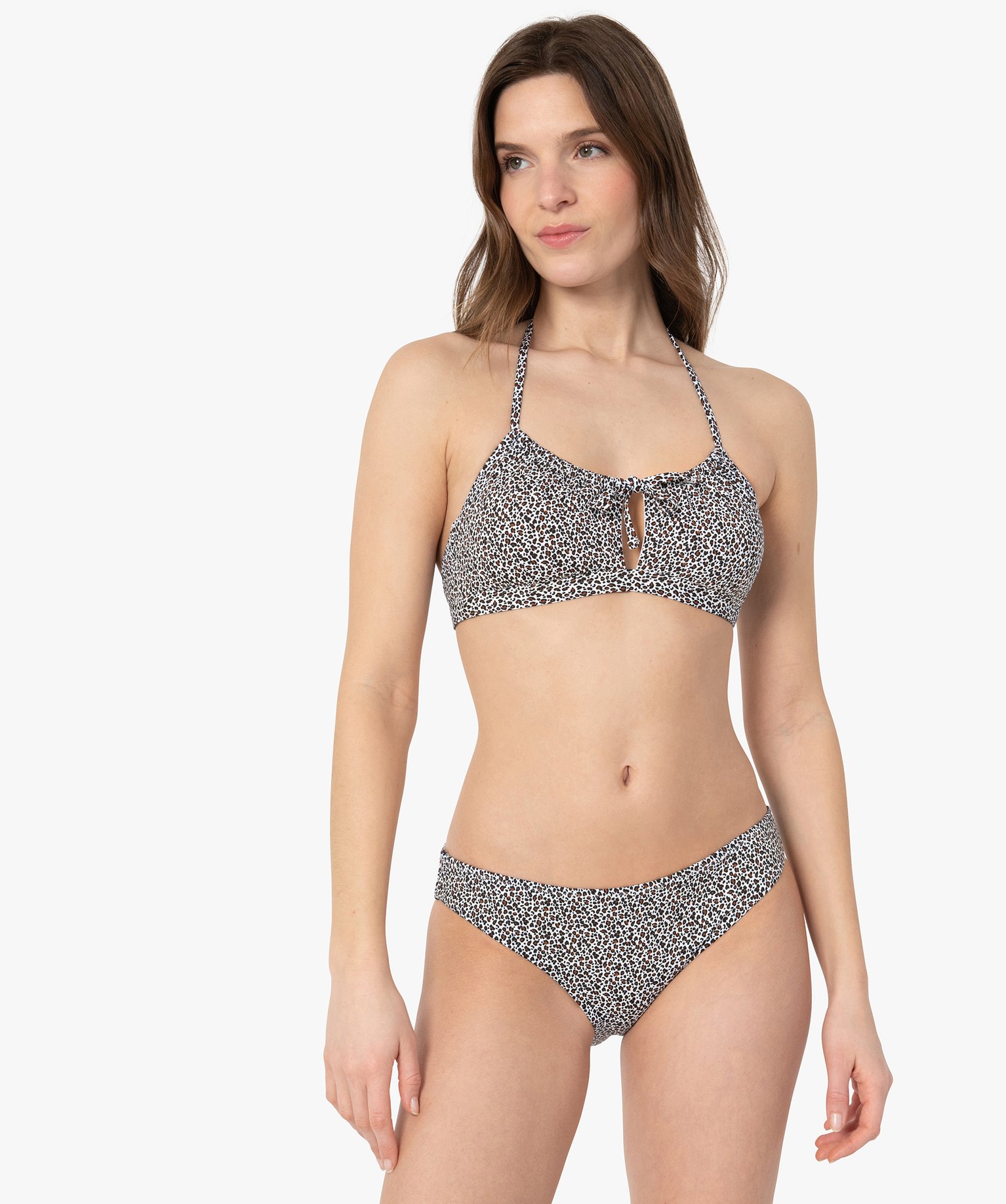 Haut de maillot de bain femme imprimé forme brassière imprime | GEMO
