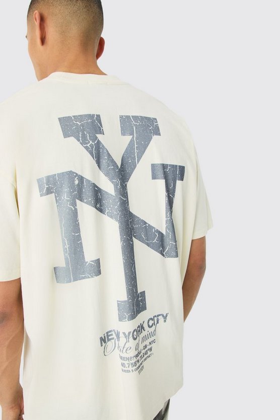 Oversize T-Shirt mit NY-Print
