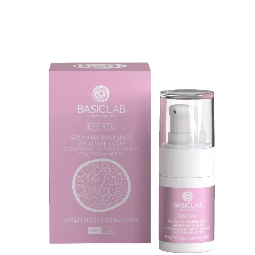 BasicLab Esteticus Regenererende Serum med ceramider 1% og præbiotika 2% 15 ml