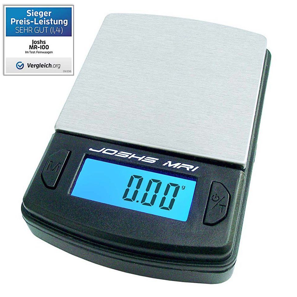 Joshs Feinwaage Digitale Taschenwaage MR1 - 100g x 0,01 g Feinwaage Goldwaage
