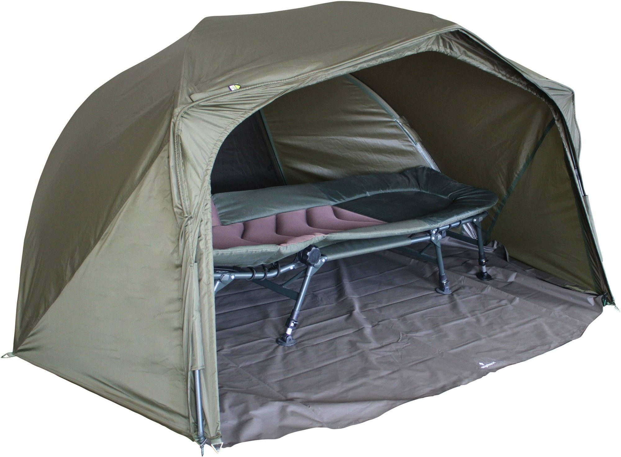 MK Angelsport Angelzelt Karpfenset: Joker Brolly + Karpfenliege 5 Seasons