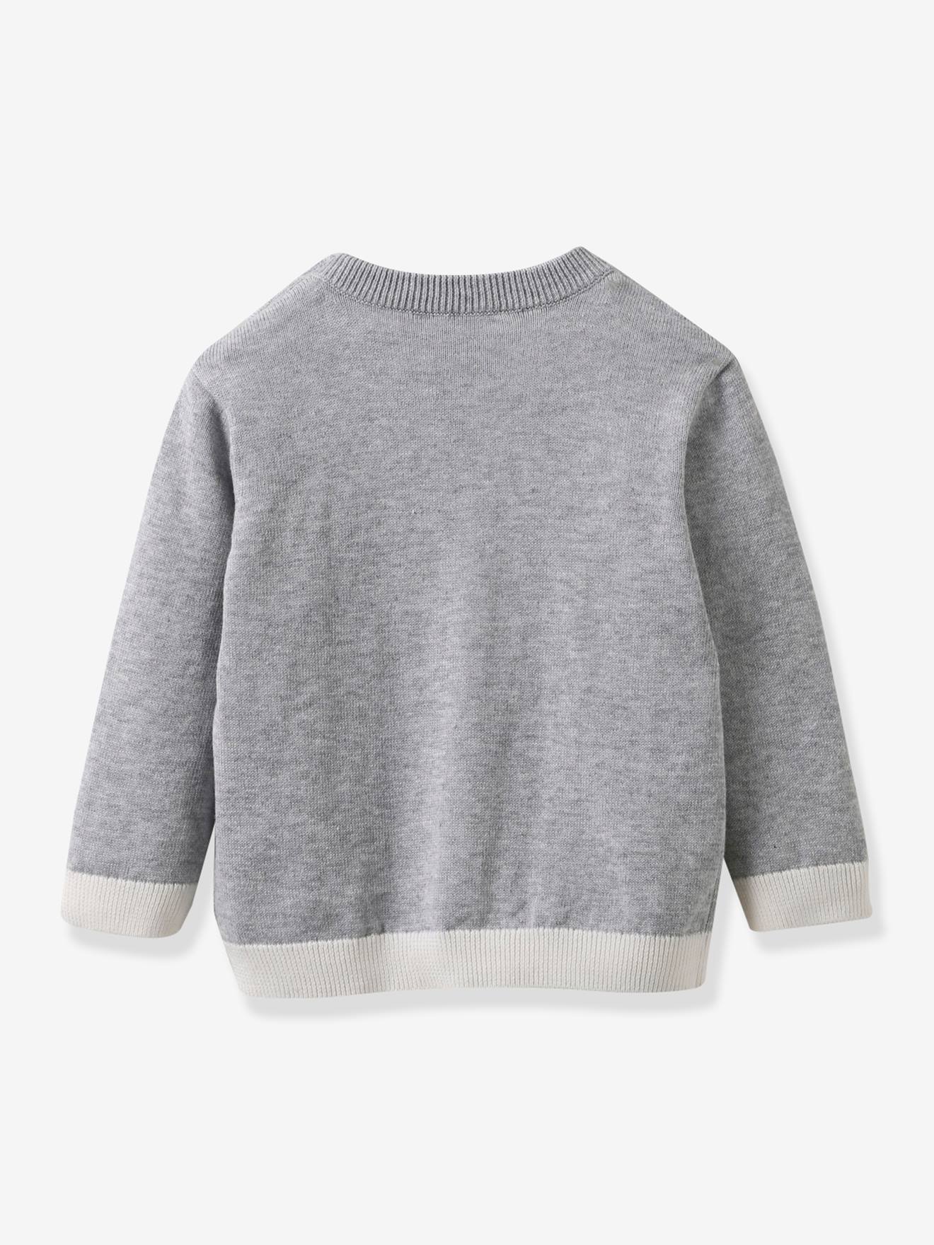 Cyrillus Baby Pullover CYRILLUS, Bio-Baumwolle - grau meliert