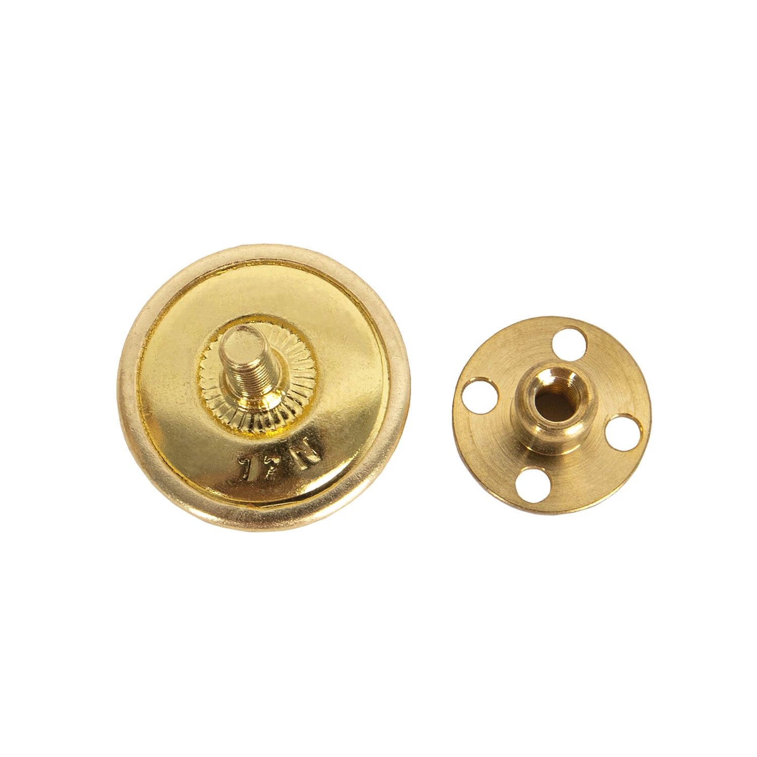 Schraubknopf 17 mm gekörnt