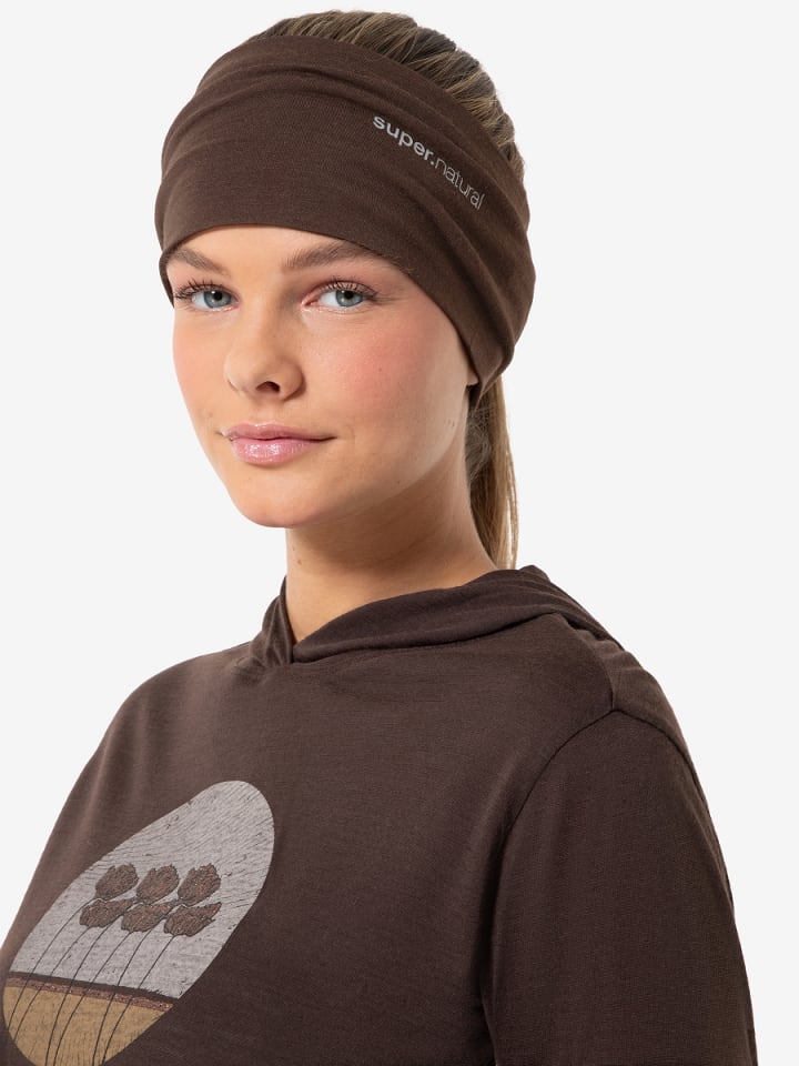 super.natural Merino Stirnband WANDERLUST HEADBAND in Braun günstig kaufen onesize