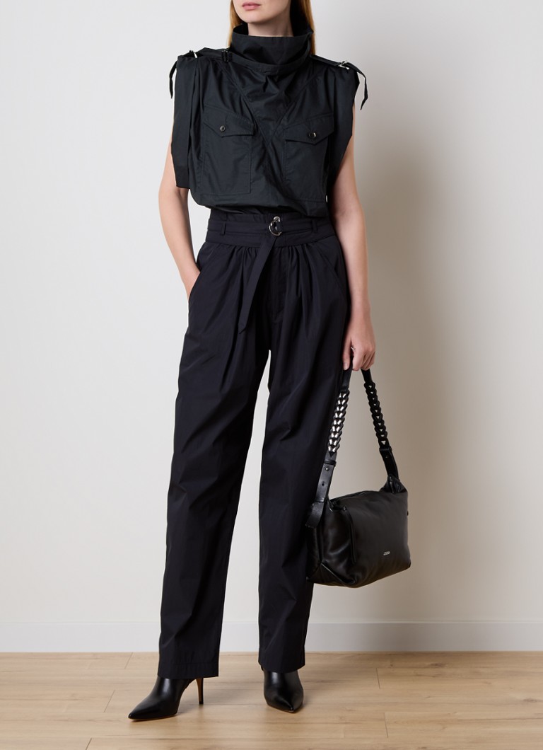 Pantaloni Isabel Marant Celia a vita alta e gamba larga con cintura