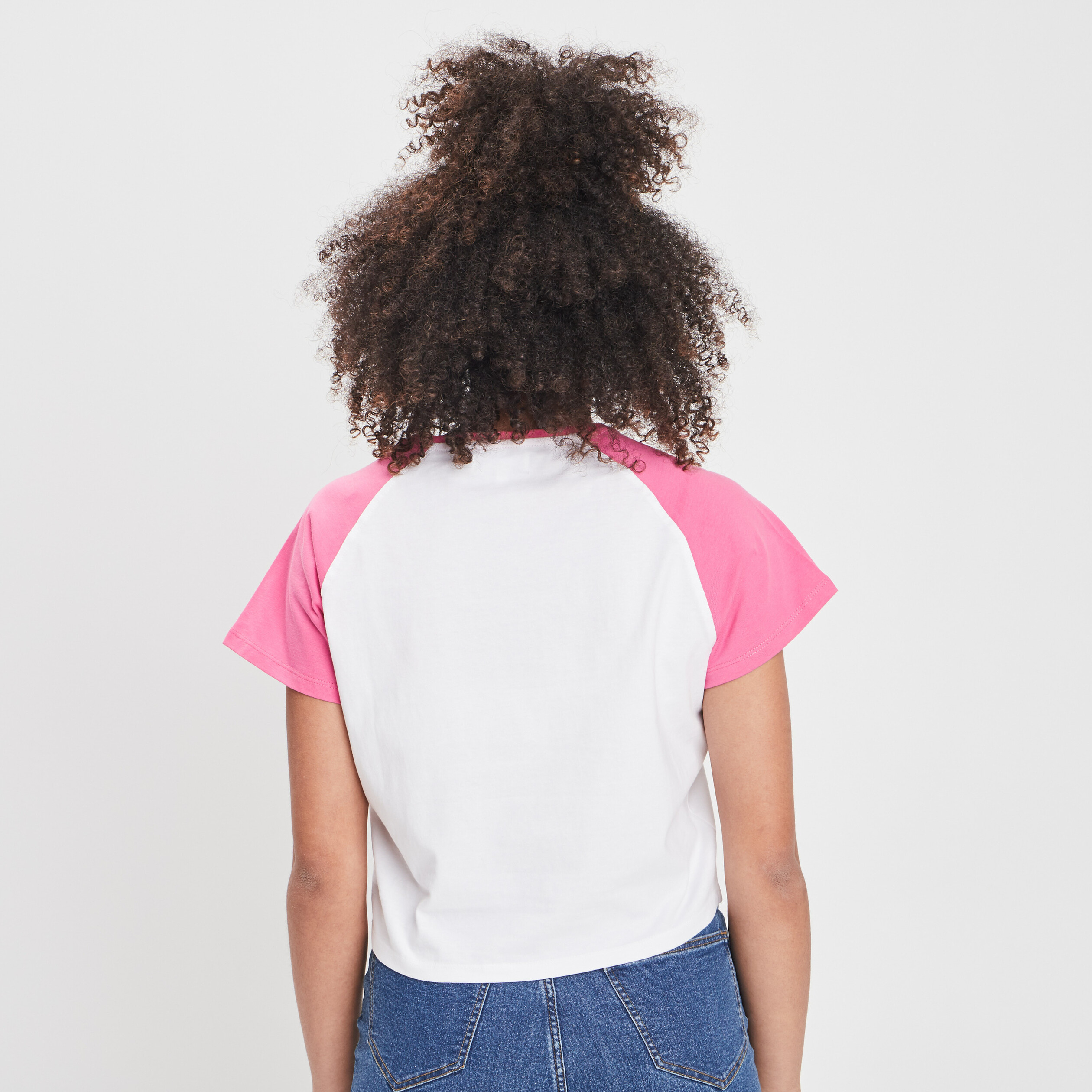 T-shirt cropped rose femme | La Halle