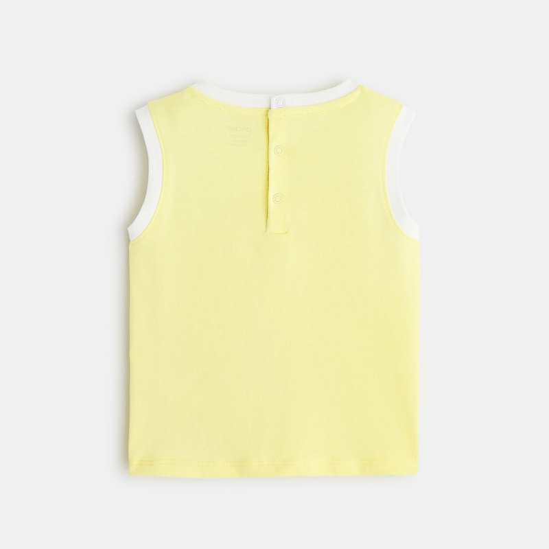 Débardeur en coton jaune bébé garçon