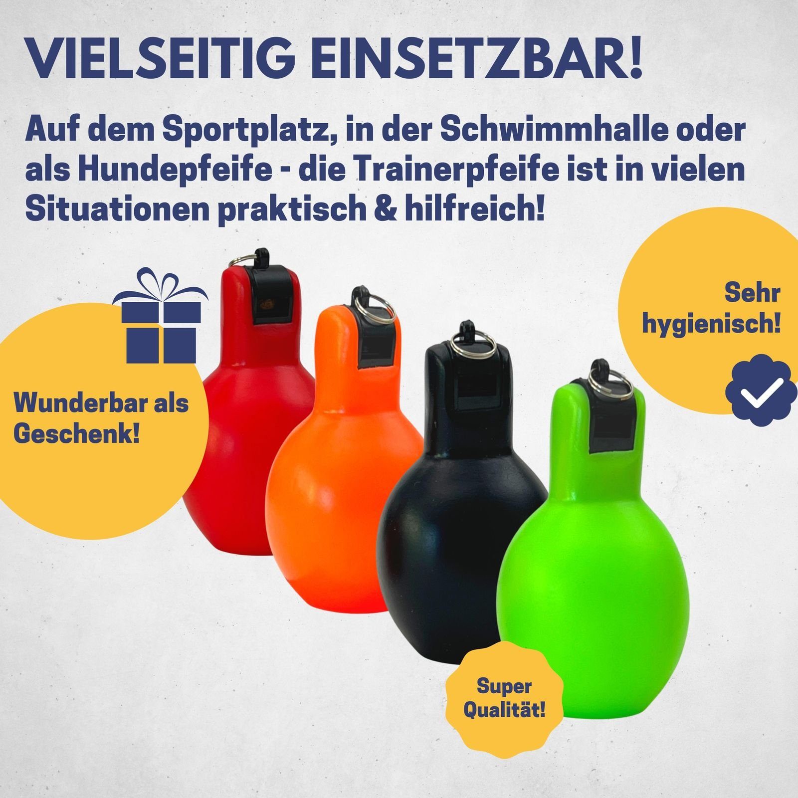 Best Sporting Handpfeife Best Sporting Handpfeife Set I hochwertige Schiedsrichterpfeife I Trainerpfeife orange + grün I Fußball-Pfeife für Kinder I robuste Sportpfeife I Trainer Pfeife I Pfeife Sport