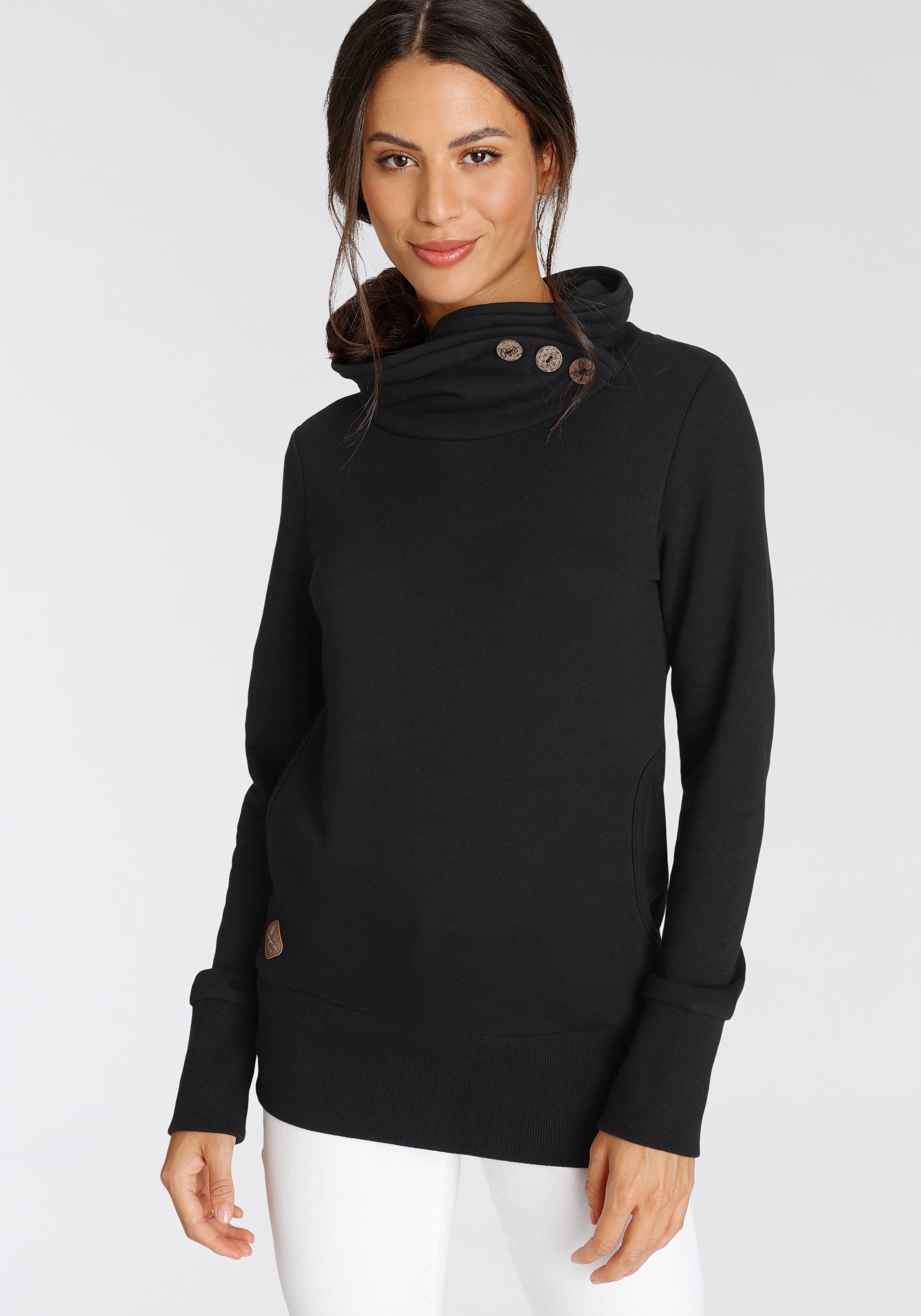 Ragwear Sweatshirt ANGELLIKA O mit asymmetrischem Schalkragen