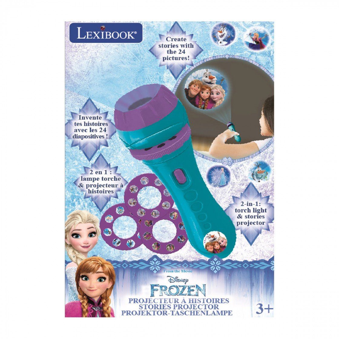Lexibook® Taschenlampe Story Projektor und Taschenlampe  Die Eiskönigin Elsa Anna