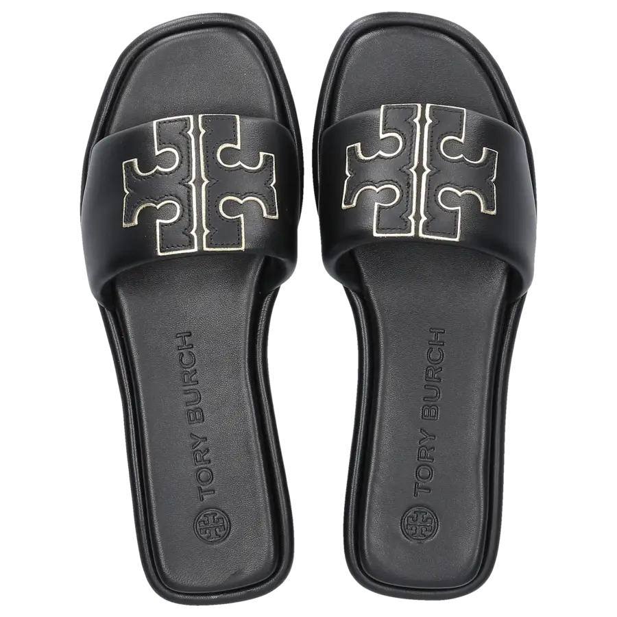 Tory Burch - Sandalen DOUBLE T Kalbsleder - schwarz