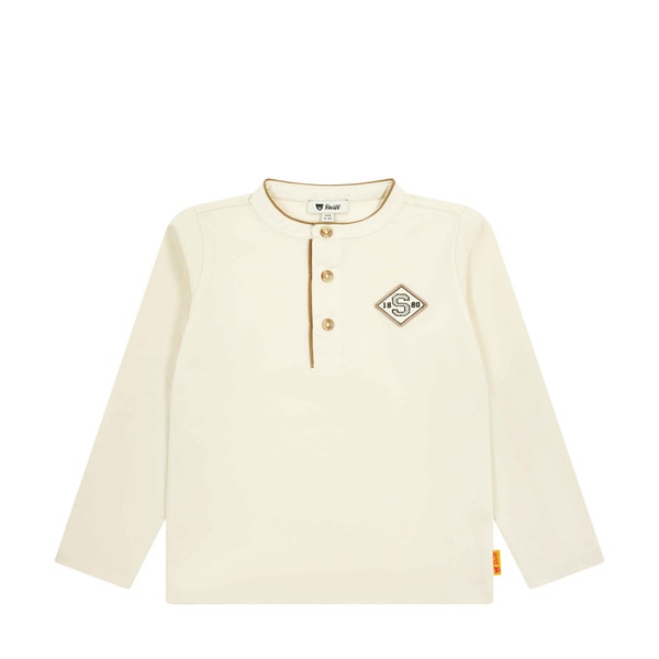 Poloshirt langarm, beige für Jungs