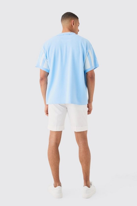 Kastiges Oversize Moto-Hemd