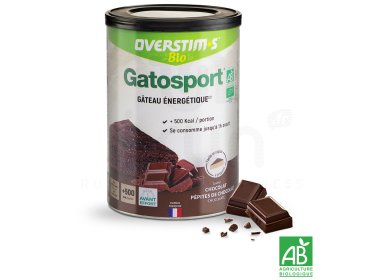 OVERSTIMS Gatosport Bio 400 g - Chocolat et Pépites de chocolat