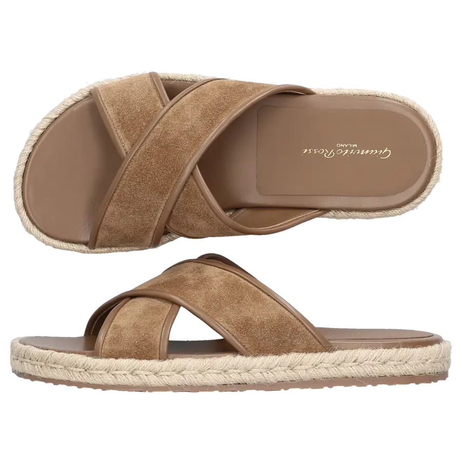 Gianvito Rossi - Sandalen CESARE Veloursleder - beige