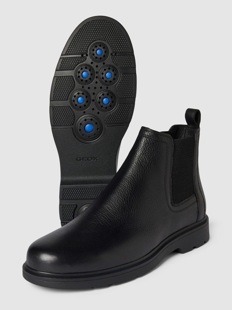 Chelsea Boots mit Strukturmuster Modell 'SPHERICA' in schwarz