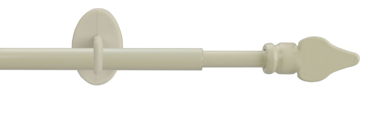 Bella Casa Bistrostange, Scheibengardinenstange Spitze 8 mm Ø, creme-weiß, ausziehbar 80-140 cm