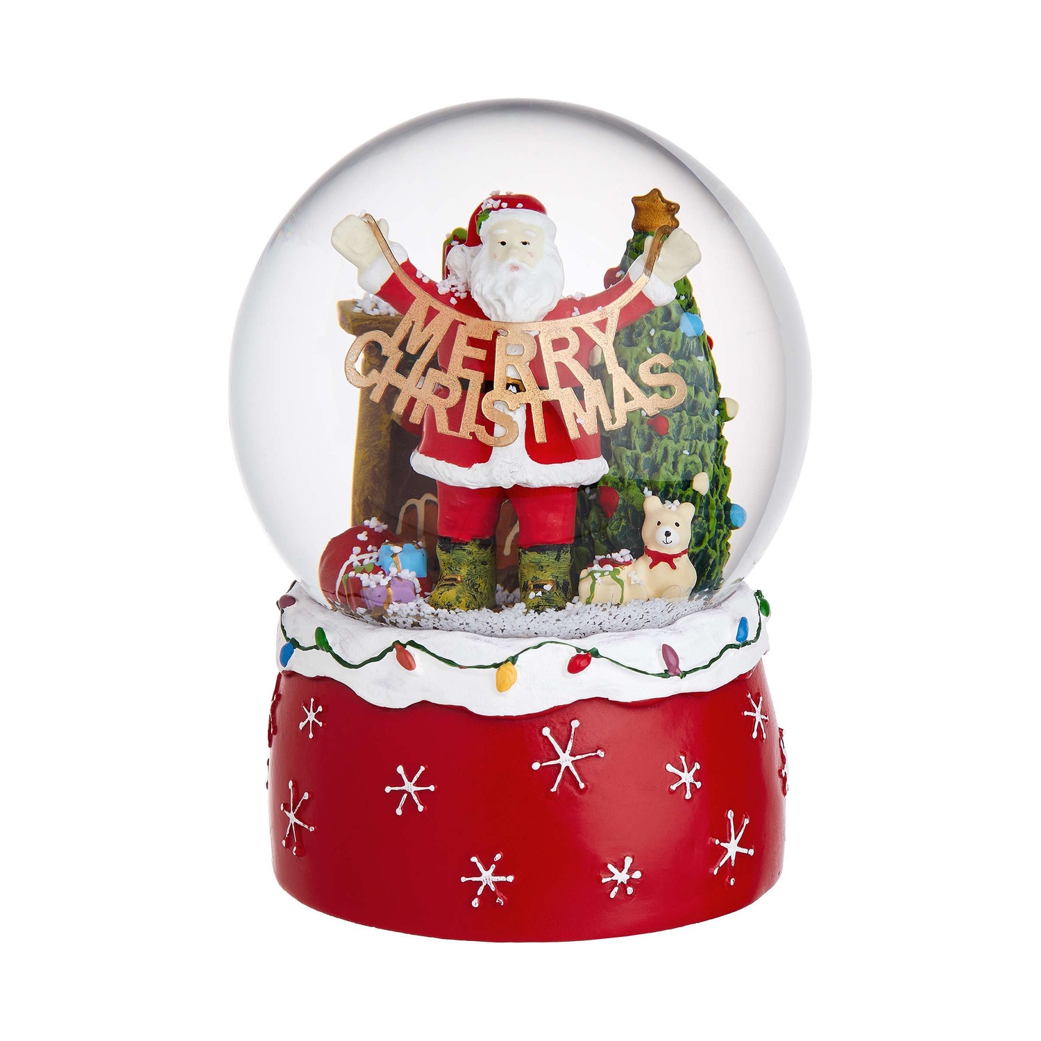 X-MAS Spieluhr Santa mit Girlande Höhe 15cm