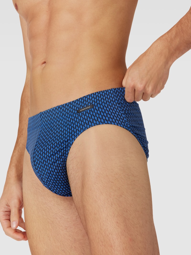 Slip mit Label-Detail Modell 'Fashion Daywear Supermini' in bleu