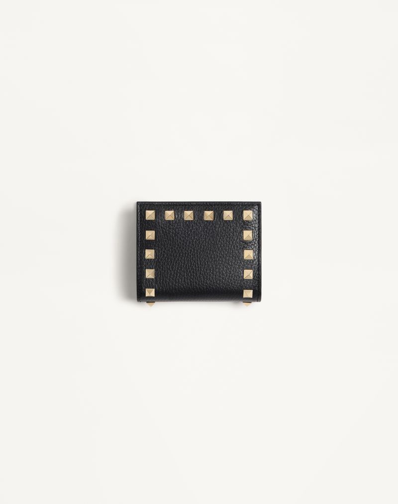 Rockstud pung i granatfarvet kalveskind