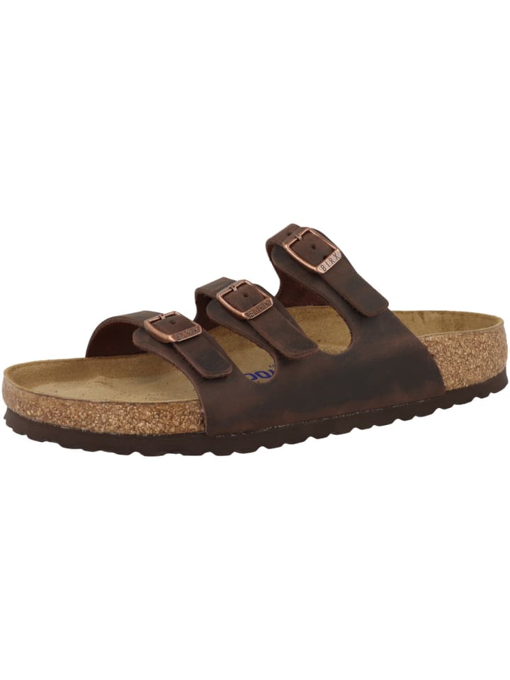 Birkenstock Sandale Florida SFB geöltes Nubukleder Weichbettung normal in dunkelblau günstig kaufen