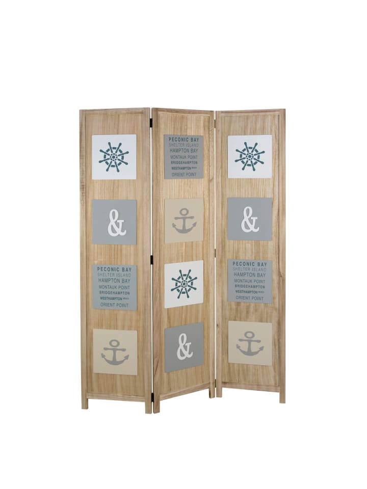Homestyle4u 3-tlg. Paravent in Braun 120x170 günstig kaufen onesize