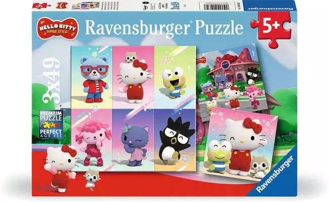Kinderpuzzle ab 5 Jahren - Abenteuer in Cherry Town - 49 Teile