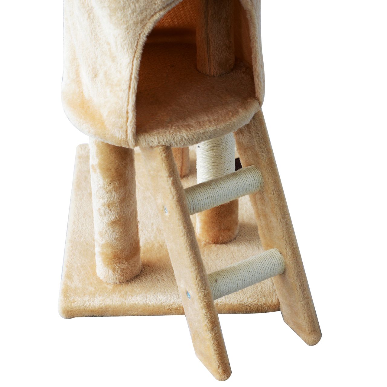PawHut Katzenbaum Kratzbaum Katzenkratzbaum Kletterbaum Katze Treppe 4 Spielzeug