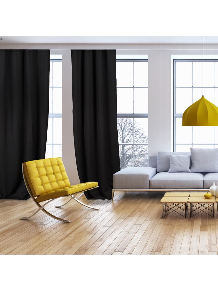 relaxdays 2 x Vorhänge in Sand - 245 x 135 cm günstig kaufen onesize