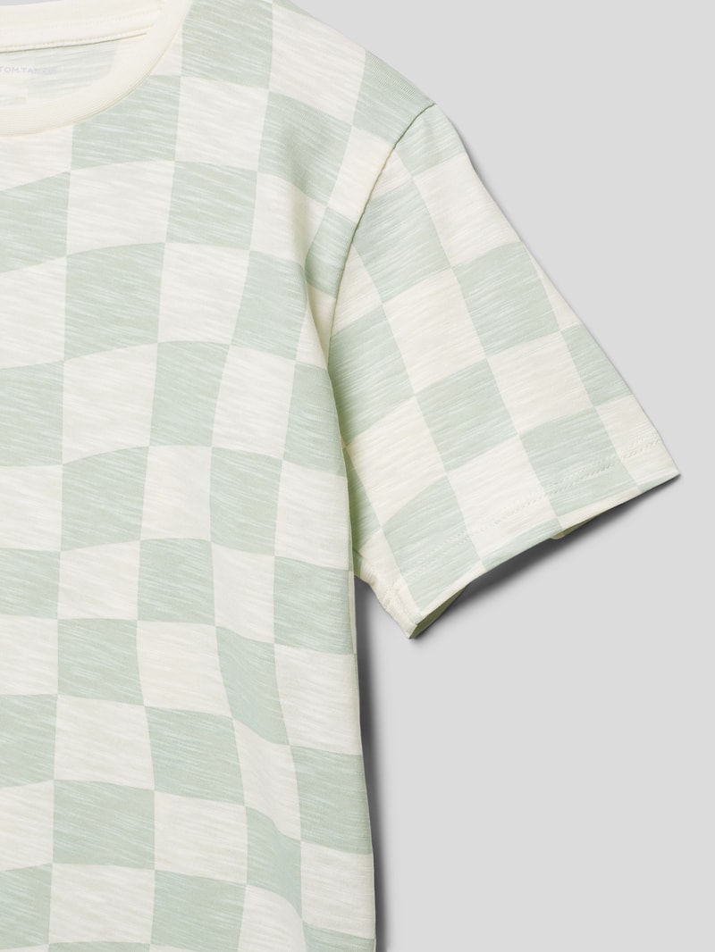 T-Shirt mit Streifenmuster in mint
