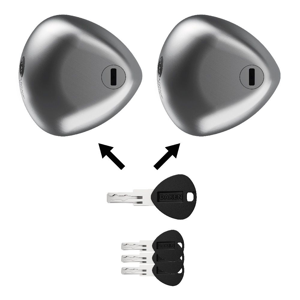 Blackstone Silver COMBO Set von 2 Van-Schlösser
